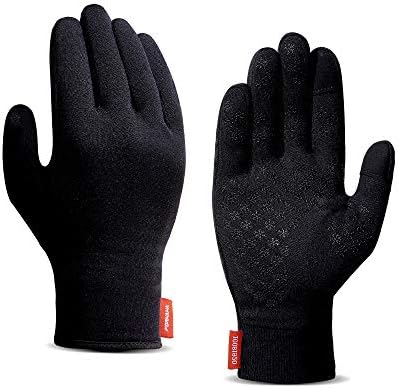 Upgraded Touch Screen Running Gloves Lightweight & Thermal Winter Gloves - Compression Mitten Liners Gloves for Men Women - Anti-Slip Driving Cycling Workout Sports Gloves with Elastic Cuff, S