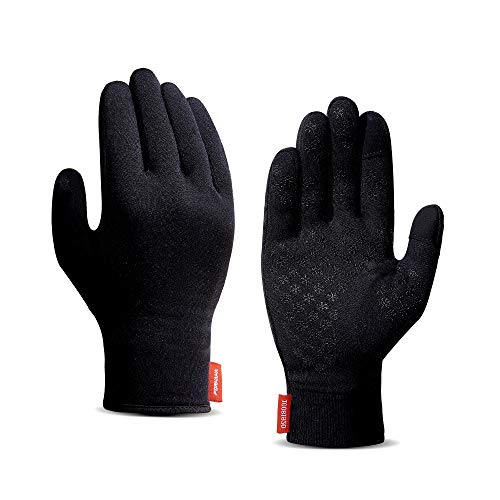 Upgraded Touch Screen Running Gloves Lightweight & Thermal Winter Gloves - Compression Mitten Liners Gloves for Men Women - Anti-Slip Driving Cycling Workout Sports Gloves with Elastic Cuff, S