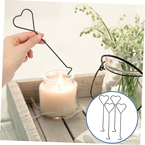 Ganchos para Mechas de Velas de Hierro Diseño Corazón 4 pzas miniatura 4