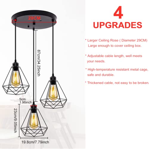 Jose2015 3-Light Pendant Light Fixture thumb #4