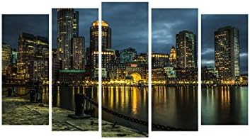 999Store Multiple Framed Printed Modern Building Canvas Painting