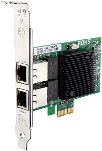 ipolex 1.25G Ethernet Network Card, 2x RJ45+ Port, 10GbE NIC with Intel 82571 Controller