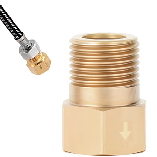 1/4 Inch Brass Check Valve, Male to Female Thread One Way Non-Return Valve for Water Oil Gas, Prevent Backflow 1PACK (Outer to Inner)