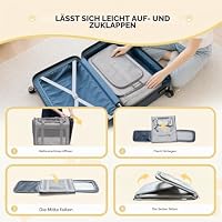PALAMEA Hundetasche Flugzeug 55x40x23 Eurowings Lufthansa，Faltbare leichte Tragetasche mit Netzstoff Flugtasche Hund Transportbox Katze，Haustier Hundetragetasche für Reisen, Auto, Fliegen – Ansicht 6