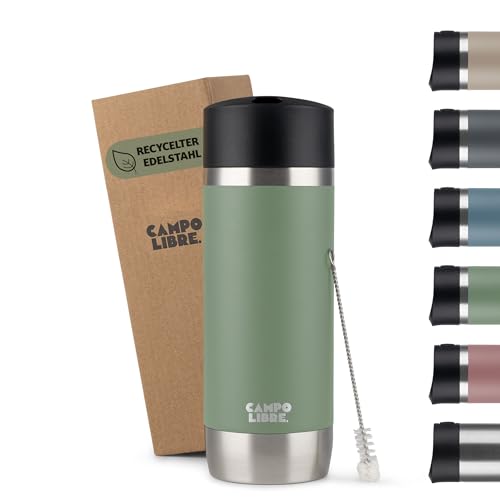 Campo Libre.® Anto I Kaffeebecher to go thermo I Thermobecher 350ml I 100% auslaufsichere Travel Mug mit One-Touch-Verschluss I Premium Coffee to go becher I Doppelwandig, hält mind. 6h heiß