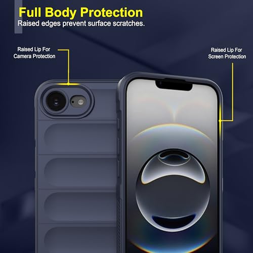Image of Zapcase Back Case Cover for iPhone 16e | Compatible for iPhone 16e Back Cover | Liquid Silicon Magic Case with Camera Protection | Sapphire