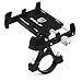 Produktbild HNOOM Handyhalterung Fahrrad Handyhalterung Motorrad Universal 360° Smartphone Halterung Fahrrad Aluminium Fahrrad Handyhalterung für iPhone Samsung Xiaomi Huawei, 4,0-6,8 Zoll Smartphones(Schwarz)