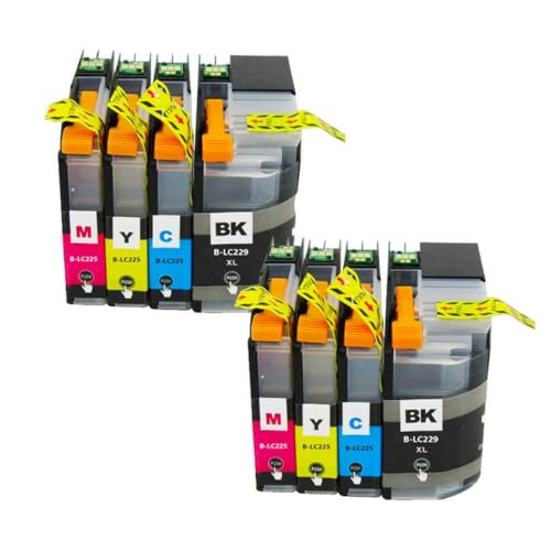 Cartouche encre LC229XL LC225 pack de 8 pour imprimante MFC-J5320DW J5620DW et DCP-4120DW