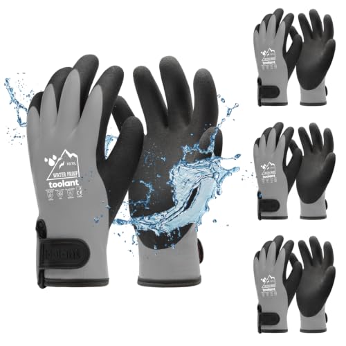 toolant 100% Waterproof Winter Work Gloves, Thermal Insulation with Grip