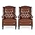 Christopher Knight Home Elaine Contemporary Tufted Recliners (Set of 2), Cognac Brown + Dark Brown from Christopher Knight Home