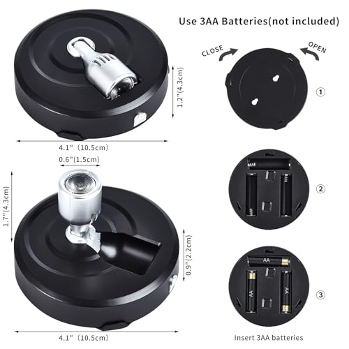 Image of Wireless LED Spotlights 2-Pack Accent Lights with Remote, Wireless Picture Lights with Rotatable Head, Stick on Artwork Lighting for Paintings Display Closet Accent Potrait