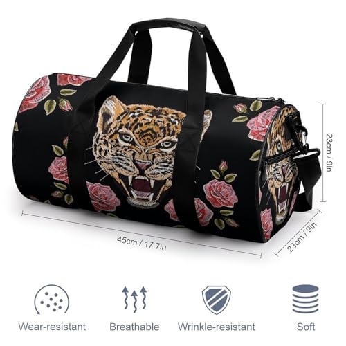 Sac week-end duffel bag roses léopard pour optimiser vos rangements