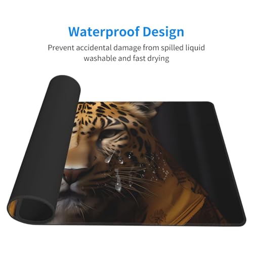 Tapis de souris XL léopard : la solution contre la fatigue du poignet - 3