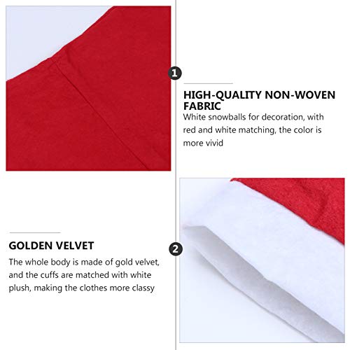 VOSAREA 4-Delig Heren Kerstman Kostuum Kerstman Pak Kostuum Met Laarzen Riem en Cosplay Baard Presterende Outfit Voor Mannen Kerstfeest M + L - Afbeelding 4