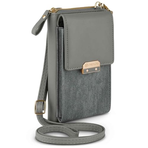 Poche pour téléphone portable et petit sac à main gris taupe pour les sorties et balades