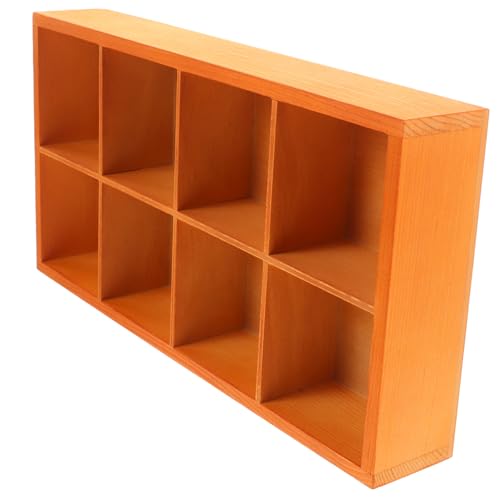 OFFSCH Caja Organizadora de Bolsitas de Té de Madera de Pino con Compartimentos Soporte para Bolsas de Azúcar Snacks y Joyería Diseño Vintage con Tapa Transparente para Oficina y Hogar