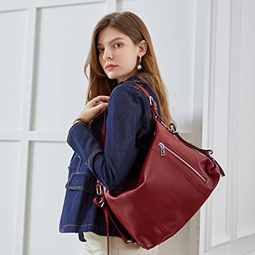 Bolso Tote para Mujer de Cuero genuino con correa ajustable miniatura 3