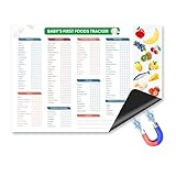 Baby First Foods Tracker Magnet – 101 Before One Dry Erase Chart for Fridge, Daily Baby Food Log & Checklist, Reusable Activity Poster (25x35cm)
