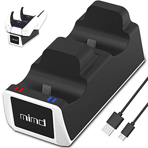 PS5 Controller-Ladegerät/Dual-USB-Typ C C Fast Docking Station Ladeständer für DualSense Sony Playstation 5 Controller mit