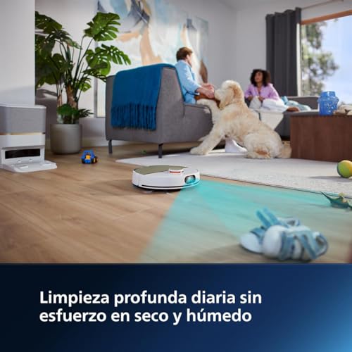Robot Aspirador y friegasuelos Philips Homerun 7000, succión ultrapotente (5000 Pa), detección de obstáculos...