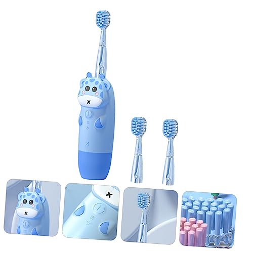 BCOATH Elektrische Zahnbürste Für Junge Mädchen Cartoon Design Usb Babyzahnbürste Mit Timer Zähneputzen Bürste Für Kleinkinder Mundpflege Reisezubehör Batterie – Bild 3