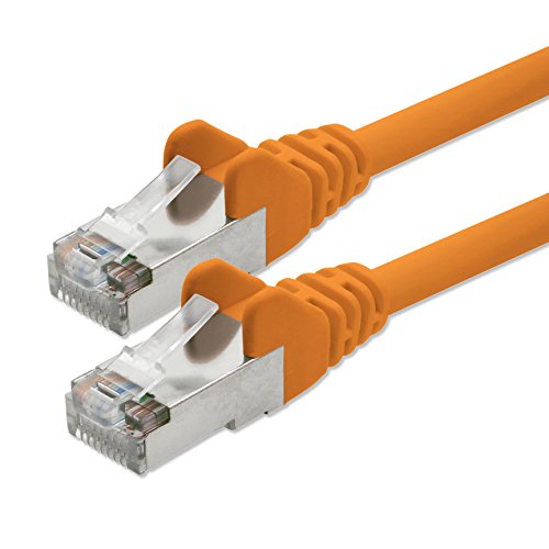 1aTTack.de 1 X 20m CAT.5e FTP LAN Network Cable CAT.5 CAT5 Ethernet Patch Cable, compatible with CAT6 / CAT6a / CAT7 - Orange