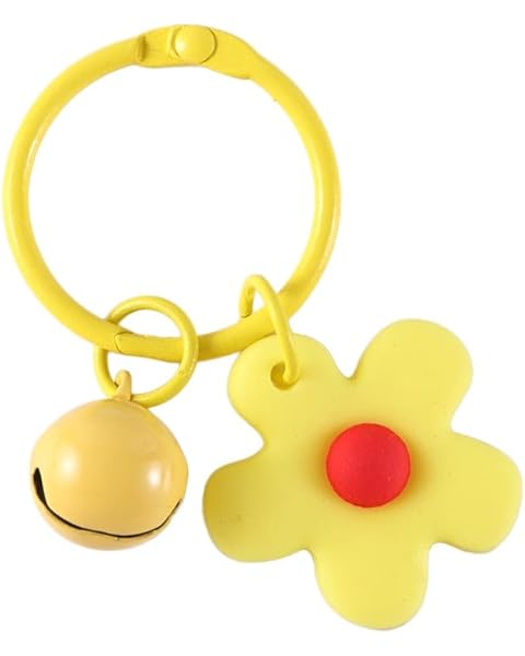 Small Flower Bell Keychain Hanging Decorations, Candy Colored Keyring Pendant Keychain Female Bag Pendant