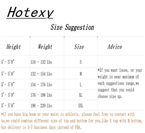 Hotexy Women\'s Workout 2 Pieces Set High Waisted Yoga Leggings with Stretch Sports Bra, A Lucky Red, S