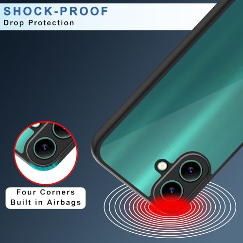 Image of CEDO Backcover for Samsung Galaxy M07 (4G) / M17e (5G) / F07 (4G) | Camera Protection Bump Shockproof Edge | Ultra Hybrid Transparent Acrylic Clear TPU+PC Hard Backcase Cover (Black)