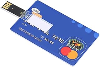 Yunseity USB Flash Drive, 32G Credit Bank Card Shape Flash Drive Memory Stick U Disk Thumb Gift, for Data Backup, File Transfer