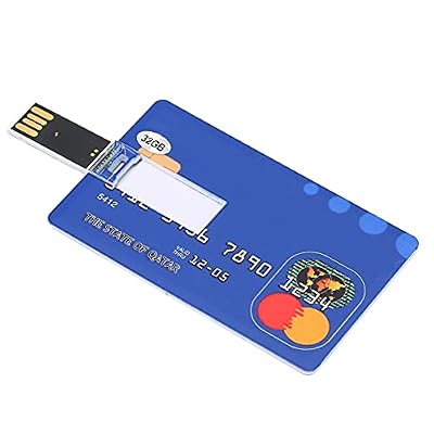 Card U Disk, Simple Unique USB Flash Drive 32GB Computer External Student Office Creative Portable Storage Card Shape U Disc,for Computer Laptop Desktop