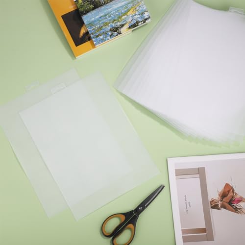 Image of 18pcs Plastic Mesh Canvas Sheets 11x8.2in, 14 Count White Needlepoint Canvas for Cross Stitch Plastic Screen Eye Mesh Acrylic Yarn Crafting Embroidery Crochet Knit Projects