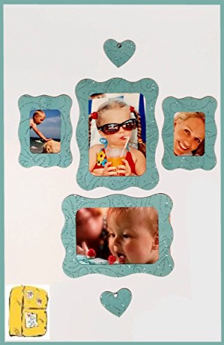 Magnetic Personalities 4x6 Magnetic Photo Frame Sets ~ 48 Colors to Choose from! (Light Blue Color ~ Rhinestone Finish)