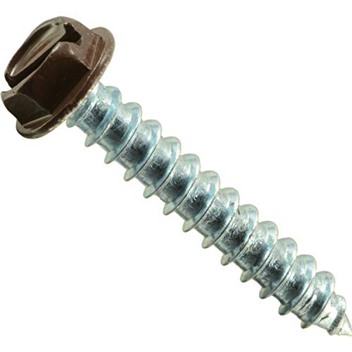 Tornillos de chapa color marrón 501983 para reparar canalones y vallas exteriores