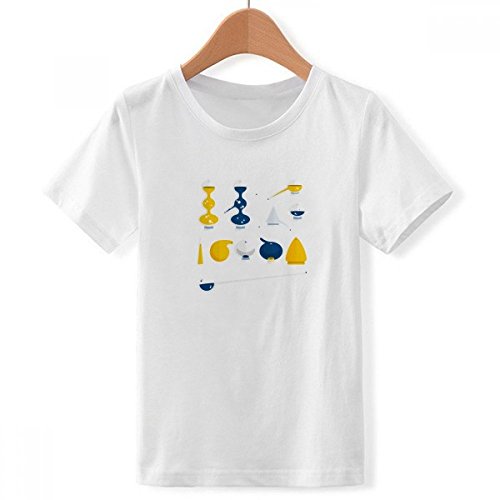 T-Shirt Blanc Col Rond pour Garçon avec Motif Chimie Dropper en Taille XL