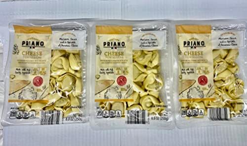 Priano Authentic Italian Cheese Tortelloni (Cheese Filled Pasta) 8.8-oz. (Pack of 3)