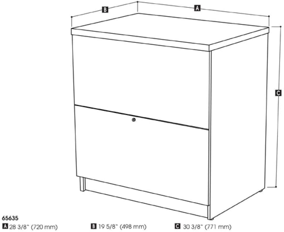 Pemberly Row 2 Drawers 30.4" Vertical White Engineered Wood Filing Cabinet Lockable Easy Assembly Stationary Legal/Letter Size for Home, Office