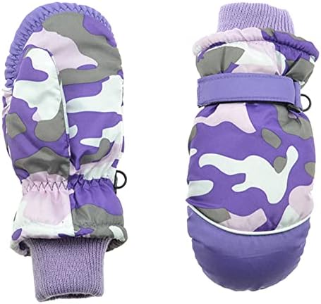 DEKIKA Warm Lovely Gloves,Toddler Girls Boys Gloves Mittens Camouflage Waterproof Windproof Ski Gloves Toddler Snow Gloves Kids Baby Winter Mittens Outdoor Sports Hiking Cycling