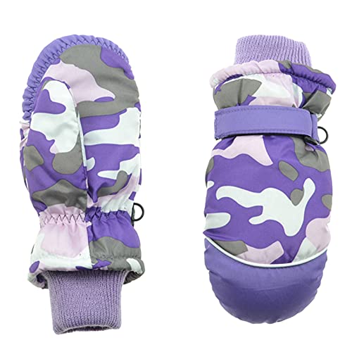 Dekika Warm Lovely Gloves,Toddler Girls Boys Gloves Mittens Camouflage Waterproof Windproof Ski Gloves Toddler Snow Gloves Kids Baby Winter Mittens Outdoor Sports Hiking Cycling #TOP3