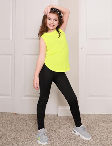 Zaclotre Meninas Regatas Esportivas, Bainha Alta E Baixa, Caimento Solto, Top De Verão, Sem Mangas,