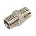 SuperWhole 1/2" Male x 1/2" Male Hex Nipple Stainless Steel 304 Threaded Pipe Fitting NPT