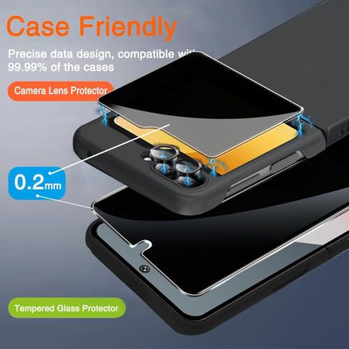 Image of Ferilinso Privacy Screen Protector for Samsung Galaxy Z Flip 6 /Z Flip 7 FE
