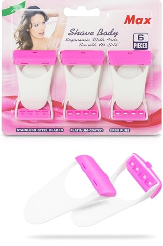 Image of Women's Disposable Razors (Pack of 12) | Single-Use Shaving Razor with Stainless Steel Blades for Legs, Arms & Underarms | Pink & White | Safe & Smooth Shave