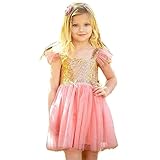 Gold and Pink Gauze Camisole Layered Tutu Dress Girls Valentines Dress, (5 years)