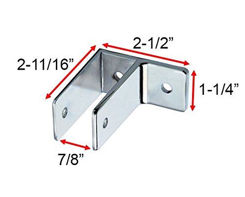 Harris Hardware 15066 Pack Two Ear Chrome Cast Zamac For 7/8 In. Panels W/ T27 Fasteners And Through Bolts #TOP3