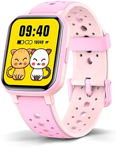 MgaoLo Kids Smart Watch for Boys Girls,Games Fitness Tracker with HR Sleep Monitor,Sport Activity Tracker with Pedometer Steps Calories Counter,DIY Watch Face Touchscreen
