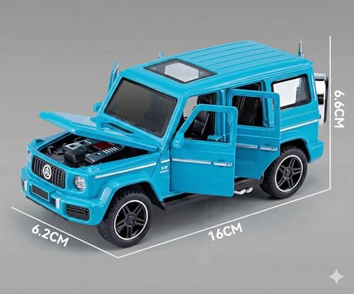 Image of Diecast Mercedes Benz G Wagon Car Toy - 1:32 Scale Alloy AMG G63 Car with Light & Sound, Pull-Back Off-Road SUV Toy for Kids & Collectors, Gift for Boys (Color As Per Stock Available)