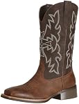 Ladies Square Toe Western Cowboy Boots for Women Fashion Country Distressed Cowgirl Boots