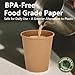 PULOSPACK 200 Pack 8 oz Brown Disposable Paper Coffee Cups, Durable Leak-Proof Kraft Paper Cups for Hot/Cold Drinks, Unbleached Paper Cups for Home, Office, Party, Cafes, Events 2