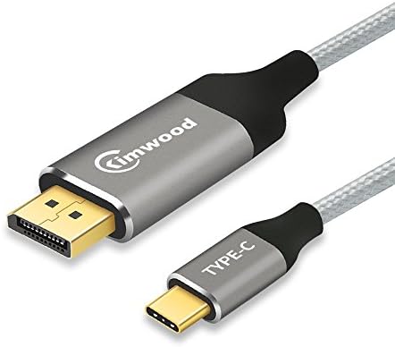 USB C to DisplayPort Cable, Kimwood 6ft 4K@60Hz Braided (Thunderbolt 3 Compatible) Type C to DisplayPort Cable for MacBook Pro 2018, iPad Pro 2018, iMac 2017, Surface Book 2, Galaxy S8/S9and More